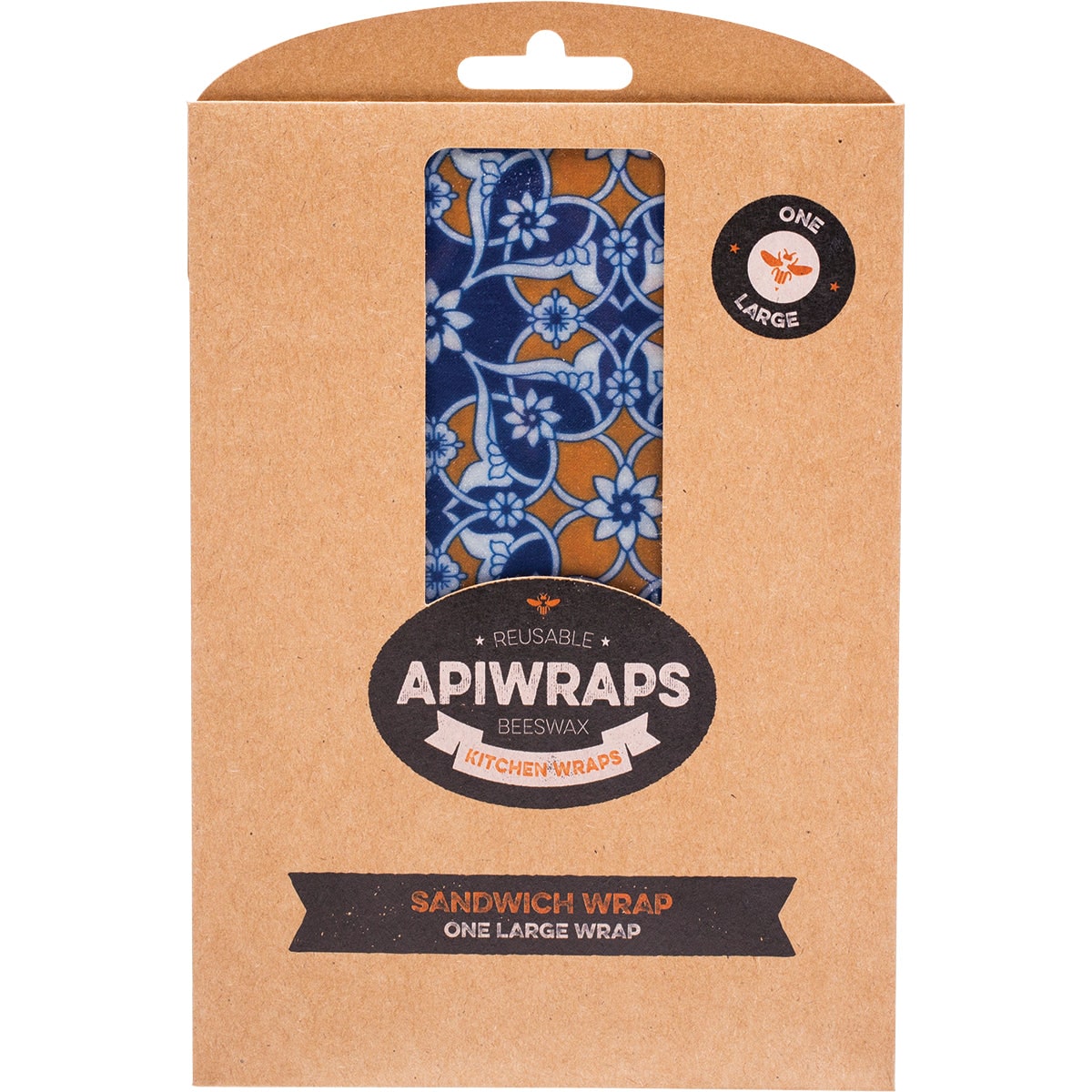 APIWRAPS Reusable Beeswax Wraps Sandwich Pack Large