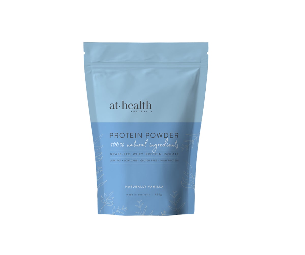 At Health Australia Naturally Vanilla Grass-Fed Whey Protein Isolate 450g