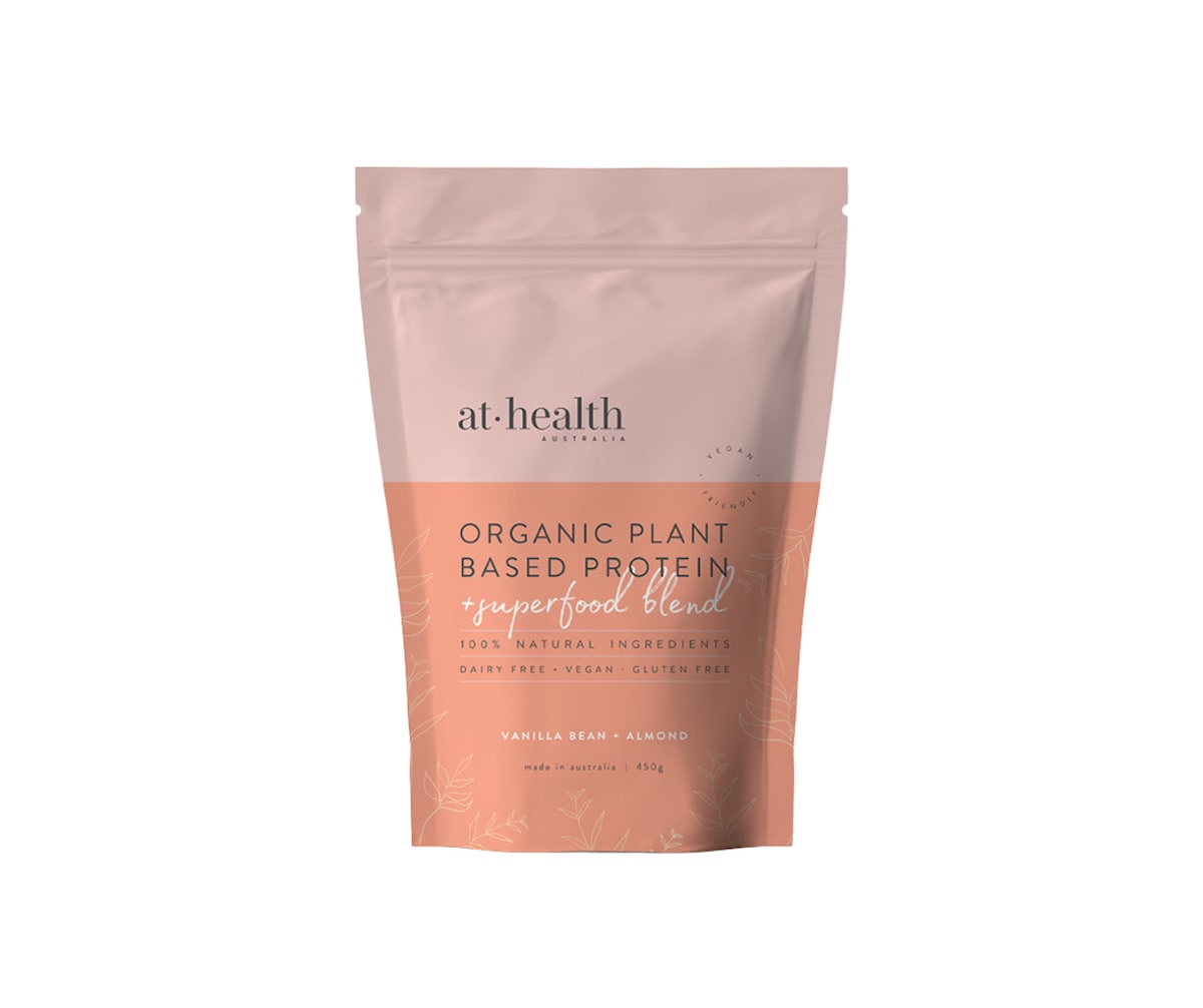 At Health Australia Organic Plant Based Protein Vanilla & Almond 450g