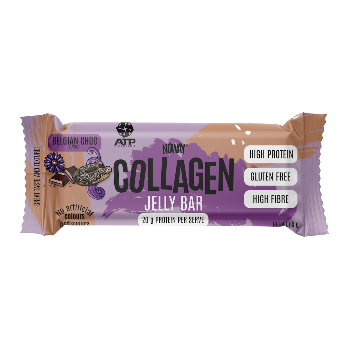 ATP Science Noway Collagen Jelly Bar Belgian Choc 12 x 60g