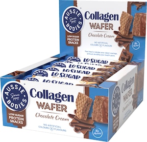 Aussie Bodies Collagen Wafer Chocolate Cream 12 x 34g