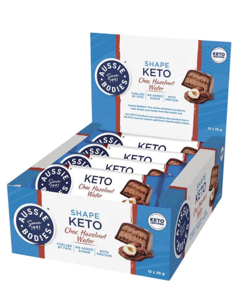 Aussie Bodies Keto Wafer Chocolate Cream 12 x 35g