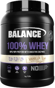 Balance 100% Whey Protein Powder Vanilla 1kg