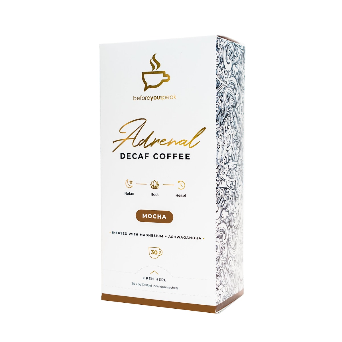 Beforeyouspeak Coffee Adrenal Decaf Coffee Mocha 30 x 5g