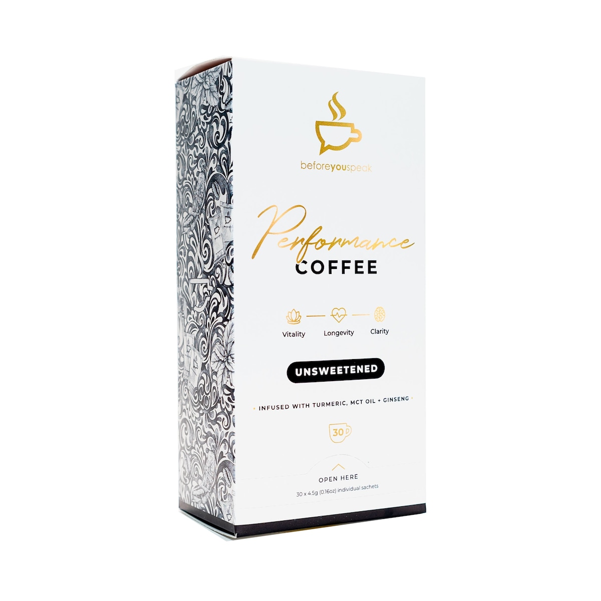 Beforeyouspeak Coffee Performance Coffee Unsweetened 30 x 4.5g