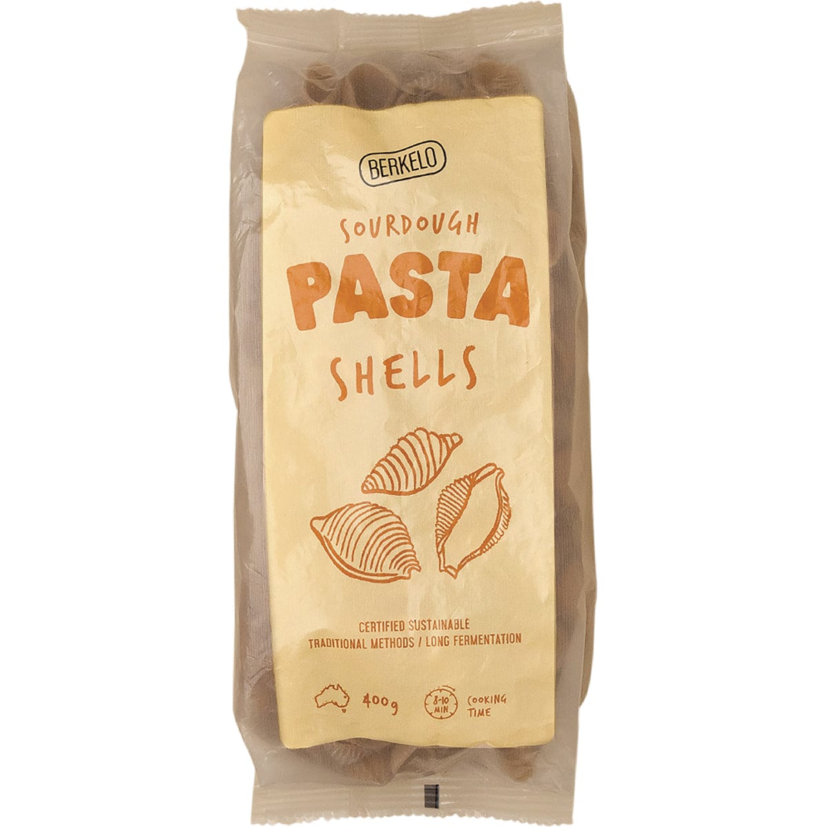 Berkelo Sourdough Pasta Wholewheat Shells 400g