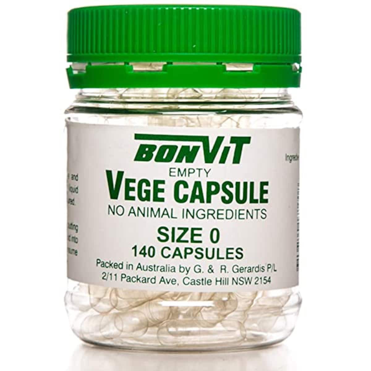 Bonvit Empty Vege Capsules 0 size 140c