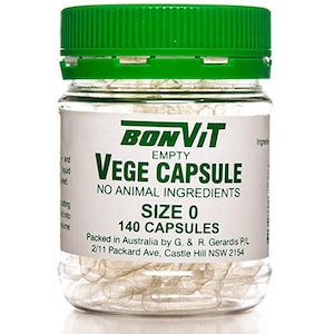 Bonvit Empty Vege Capsules 0 size 140c