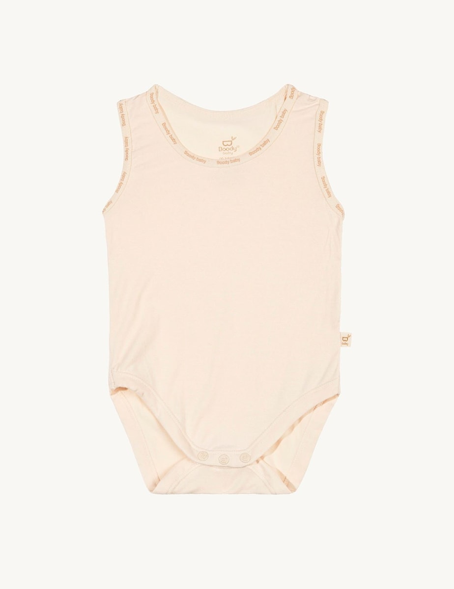 Boody Baby Sleeveless Bodysuit - Chalk / 6-12 Months