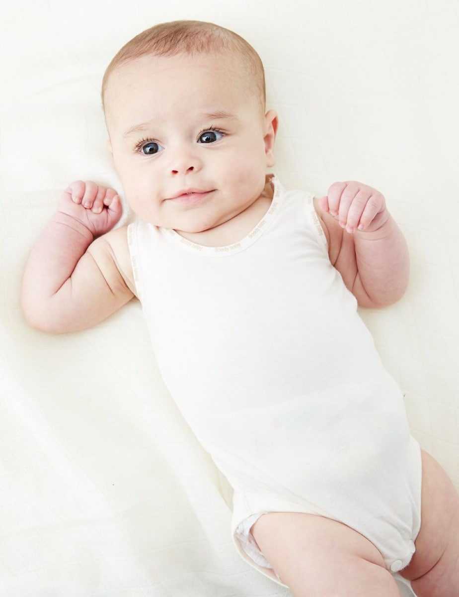 Boody Baby Sleeveless Bodysuit - Chalk / 6-12 Months
