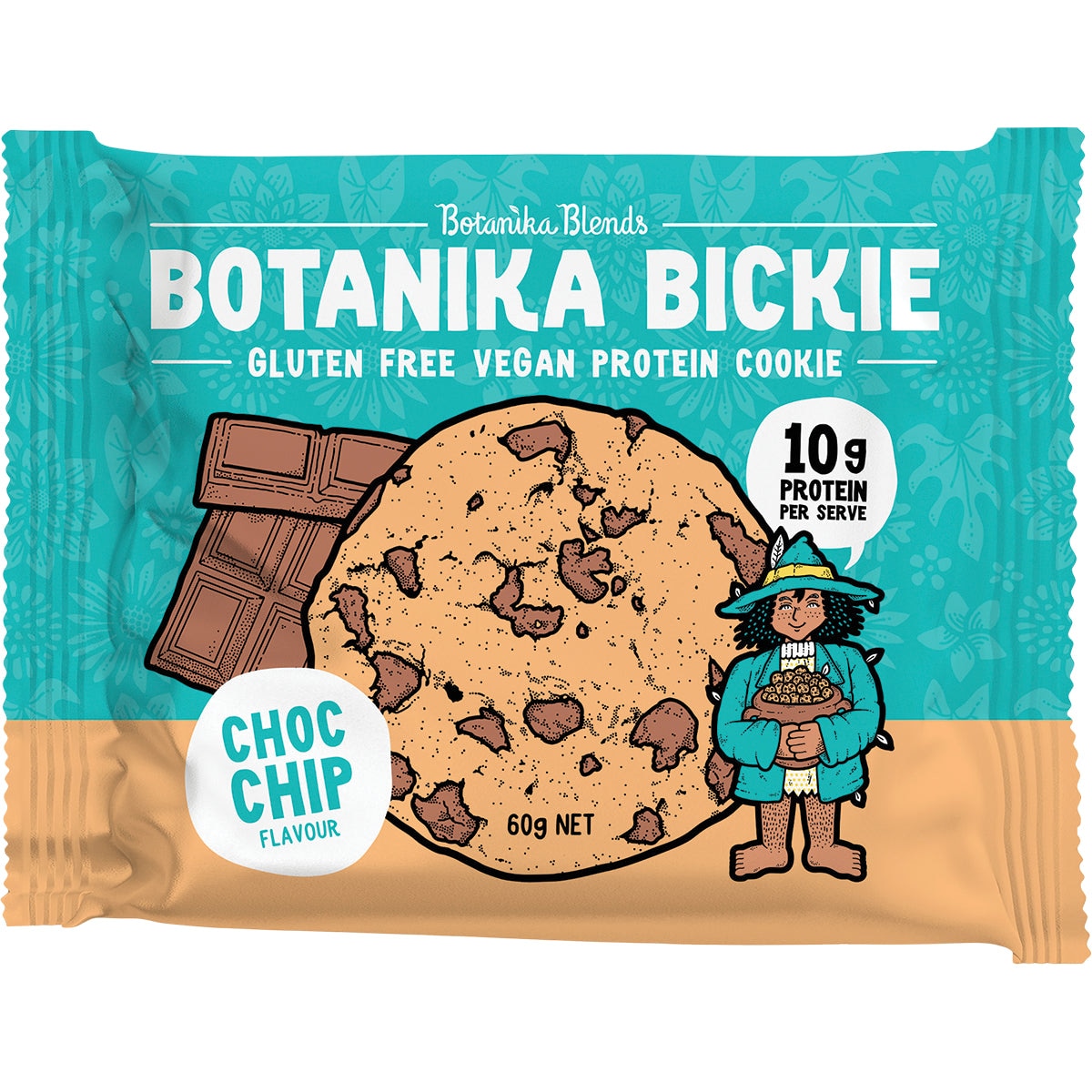Botanika Bickies Plant Based Protein Cookies Choc Chip12 x 60g