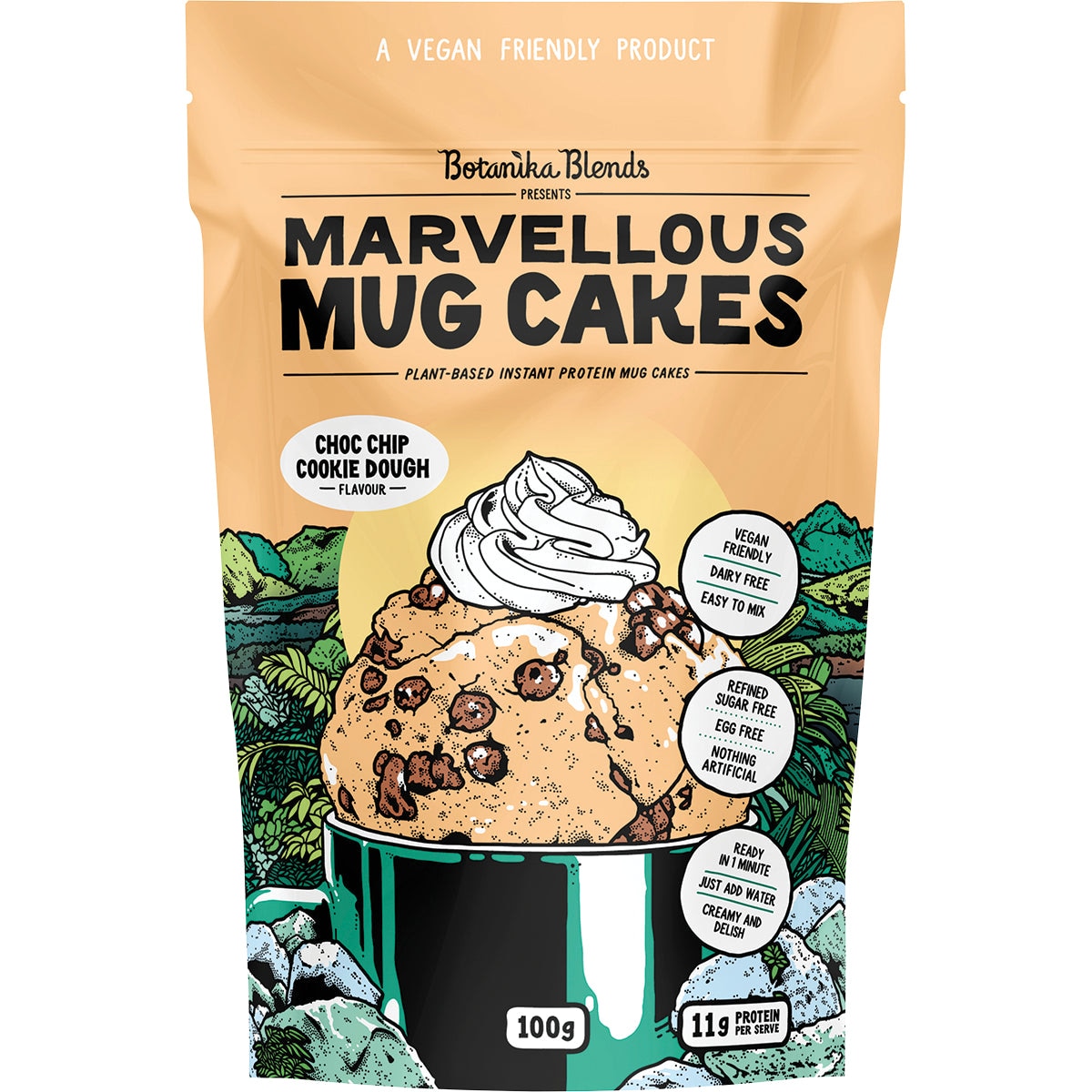 Botanika Blends Marvellous Mug Cakes Choc Chip Cookie Dough 100g