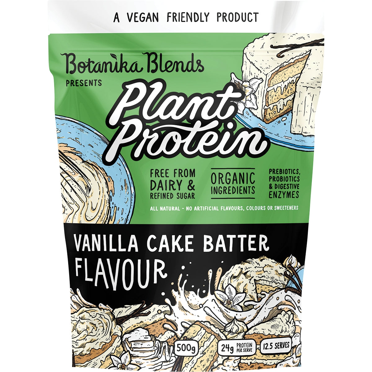 Botanika Blends Plant Protein Vanilla Cake Batter 500g Australia