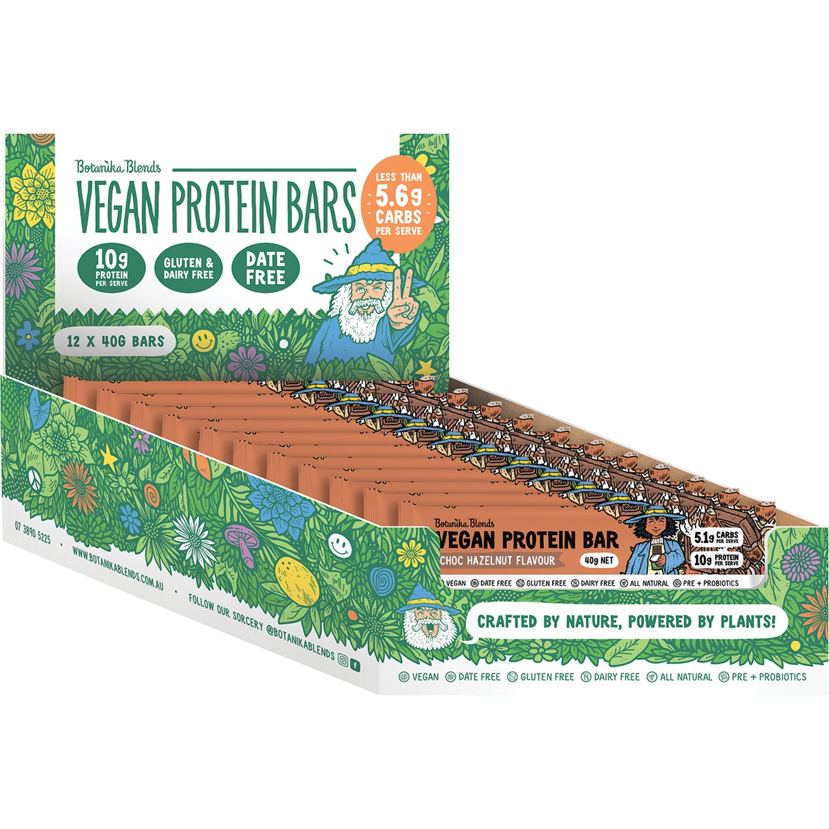 Botanika Blends Vegan Protein Bars Choc Hazelnut 12 x 40g