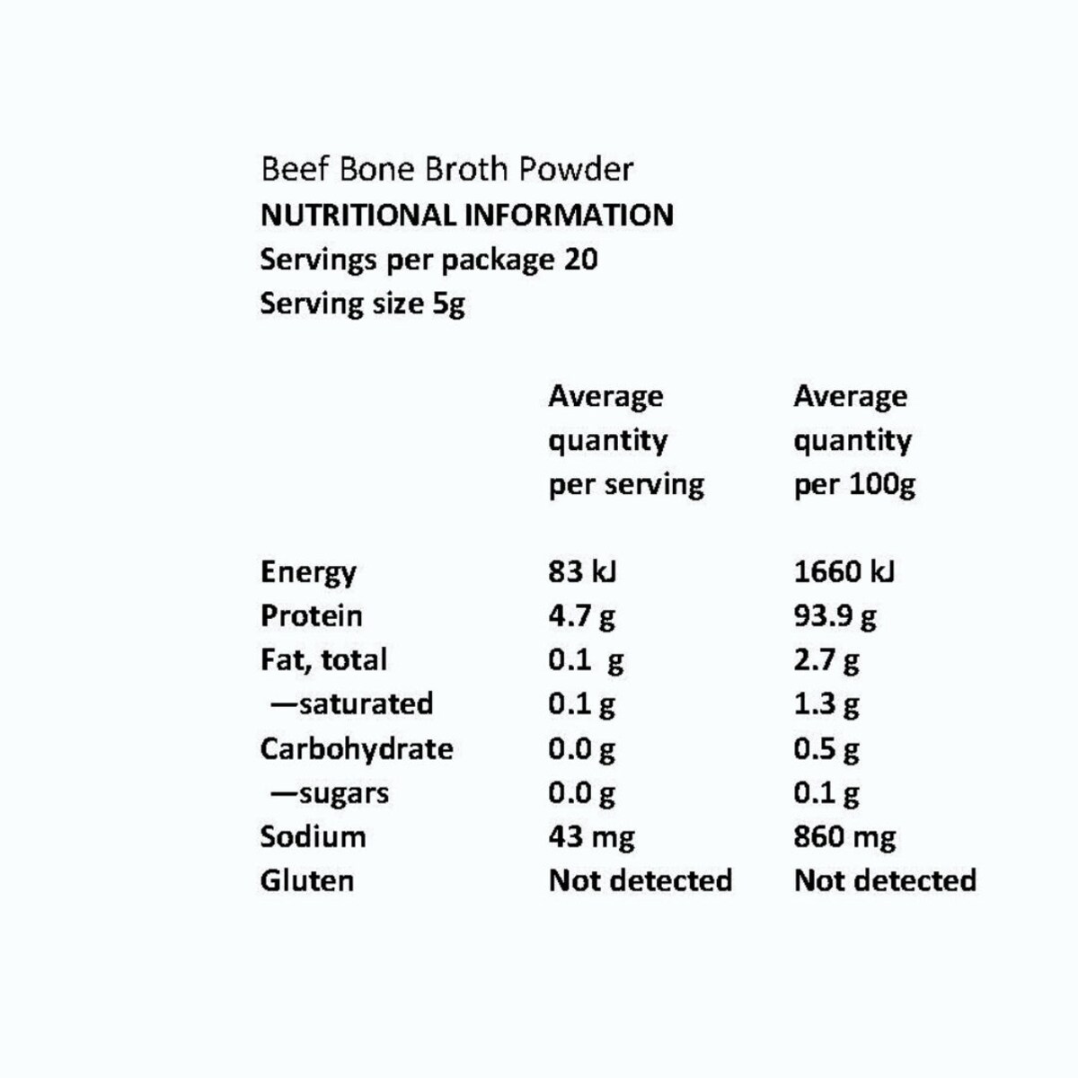 Broth & Co Naked Bone Broth Powder 100g