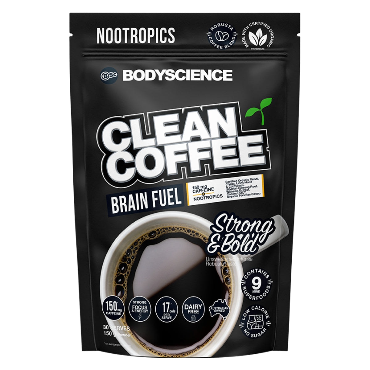 BSc Body Science Clean Coffee Brain Fuel 150g