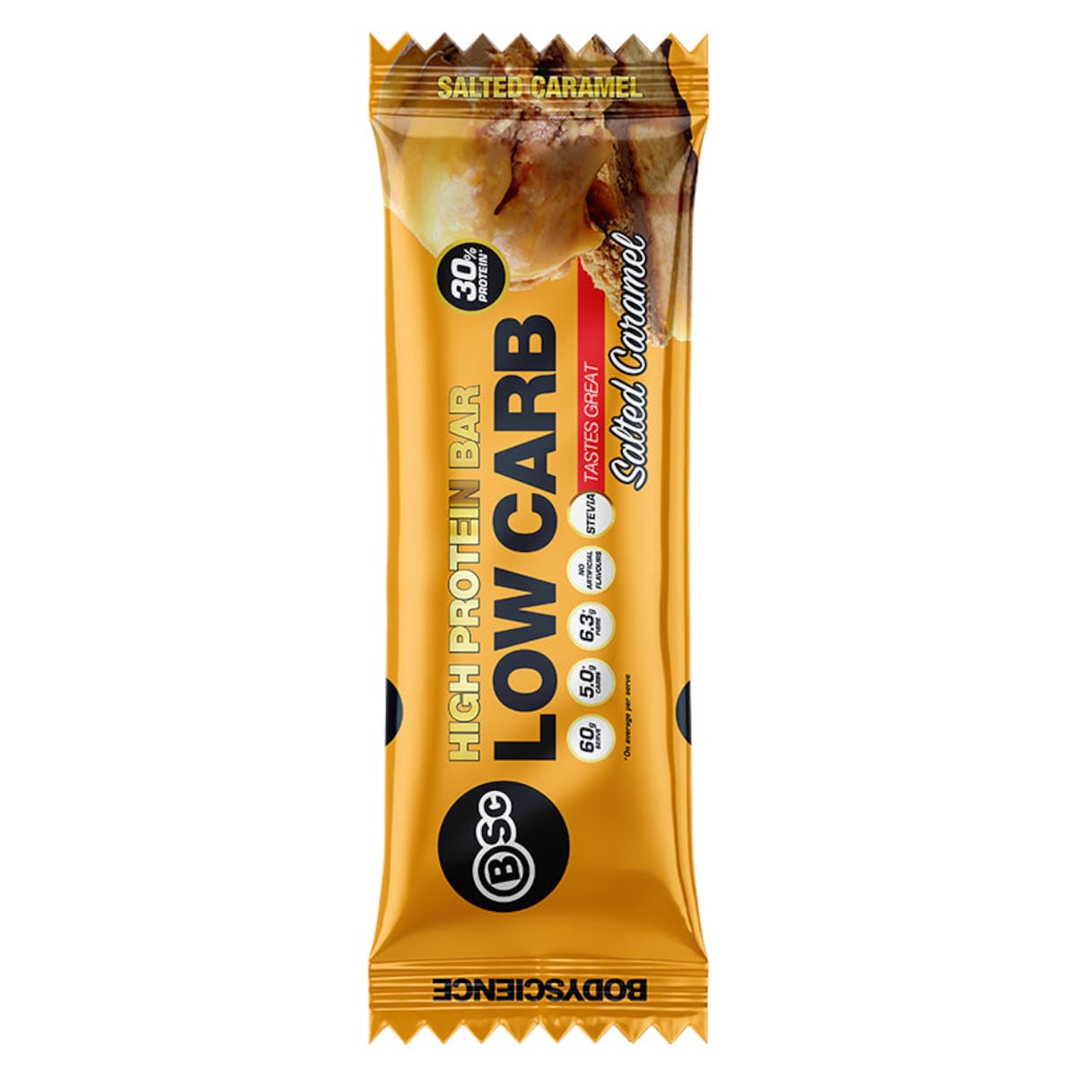 BSc Body Science High Protein Low Carb Bar Salted Caramel 12 x 60g