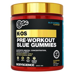 BSc Body Science K-OS Pre-Workout Blue Gummies 300g