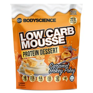 BSc Body Science Low Carb Mousse Protein Dessert Caramel Hokey Pokey 400g