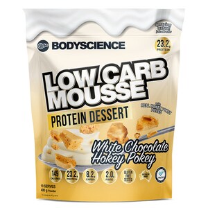 BSc Body Science Low Carb Mousse Protein Dessert White Chocolate Hokey Pokey 400g
