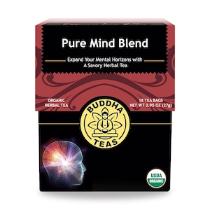 Buddha Teas Organic Herbal Tea Pure Mind Blend 18 Pack