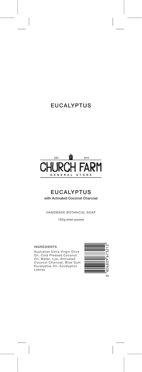 Church Farm Eucalyptus & Activated Charcoal Soap 180g