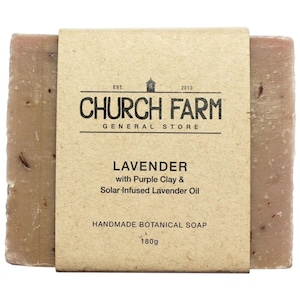 Church Farm Lavender & Purple Clay Soap 180g