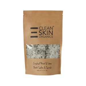 Clean Skin Organics Crushed Mint and Lime Bath Salts & Scrub 200g