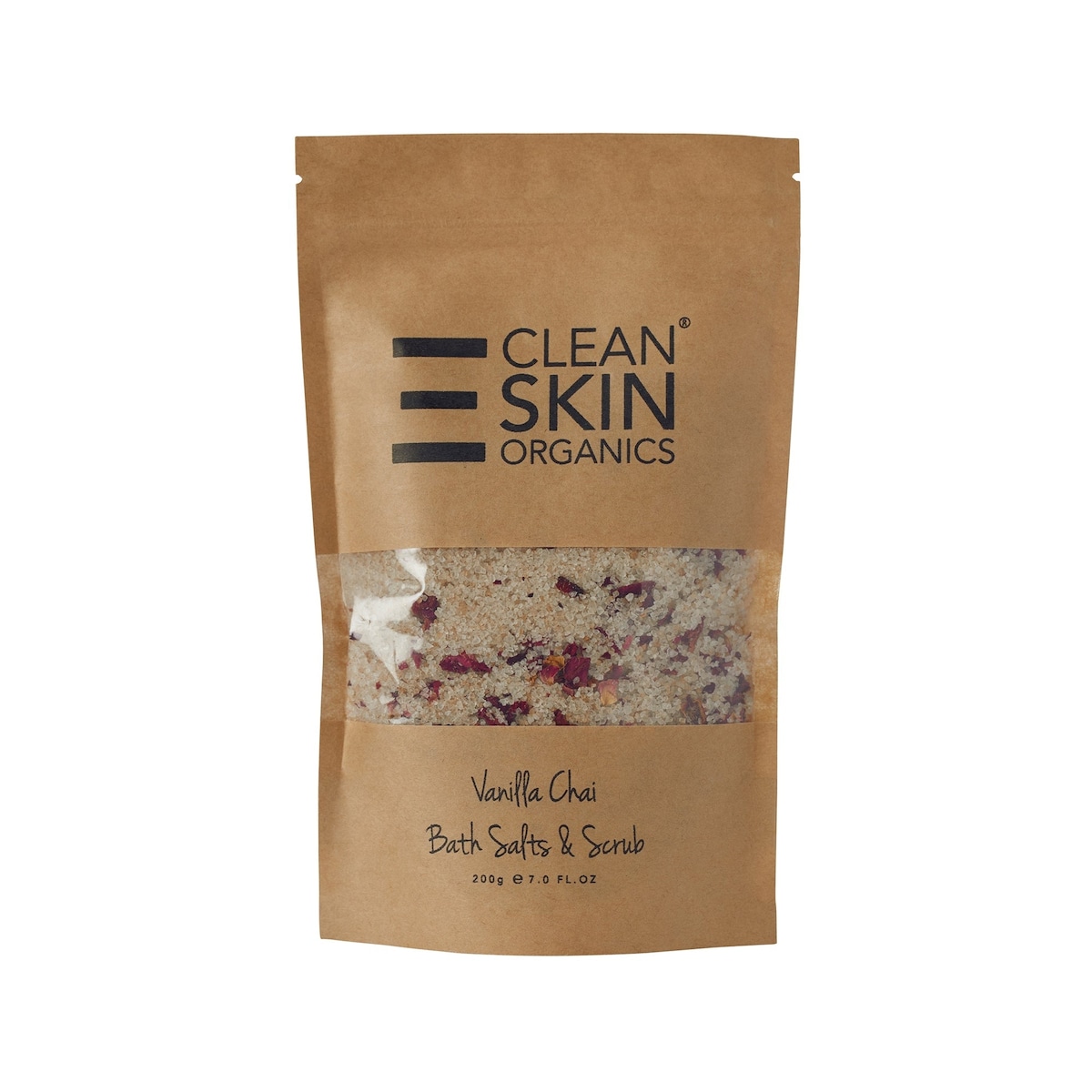 Clean Skin Organics Vanilla Chai Bath Salts and Scrub 200g