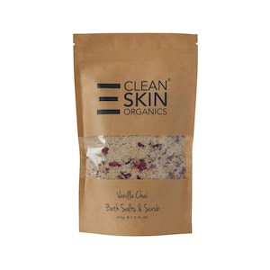 Clean Skin Organics Vanilla Chai Bath Salts and Scrub 200g
