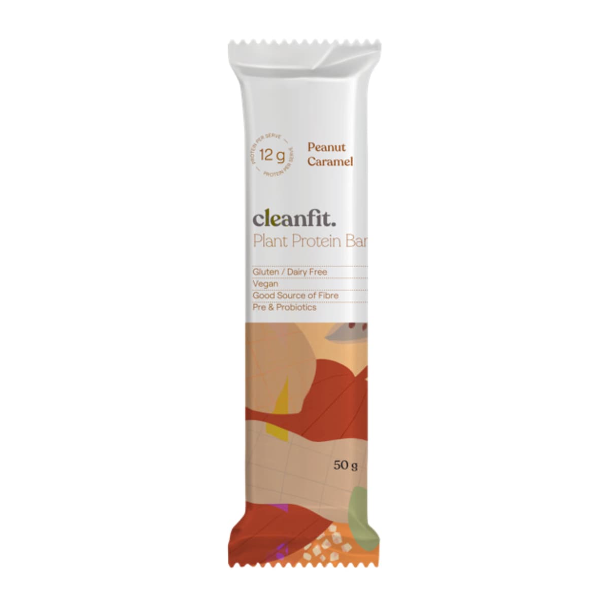 CleanFit Plant Protein Bars Peanut Caramel 12 x 50g