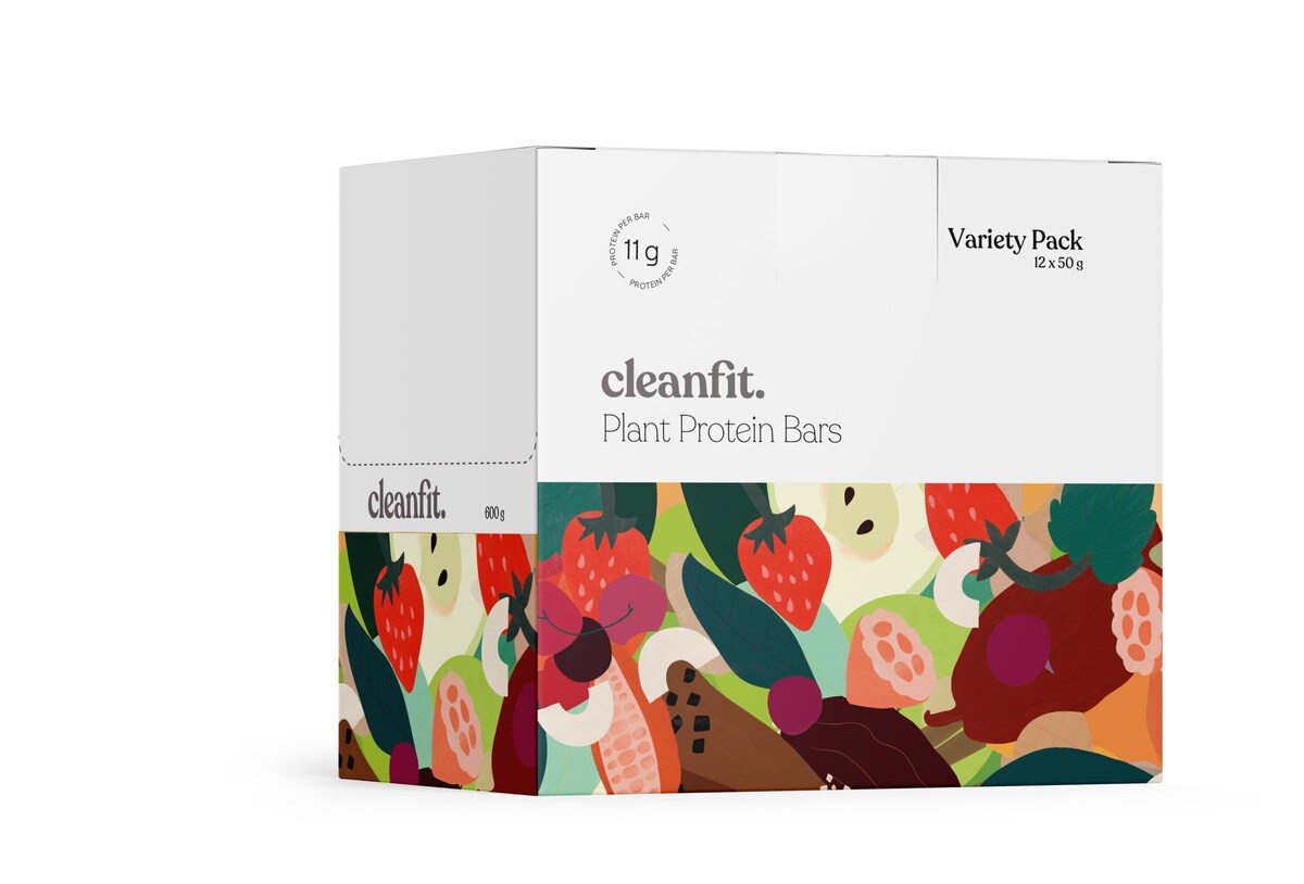 CleanFit Plant Protein Bars Variety Box 12 x 50g