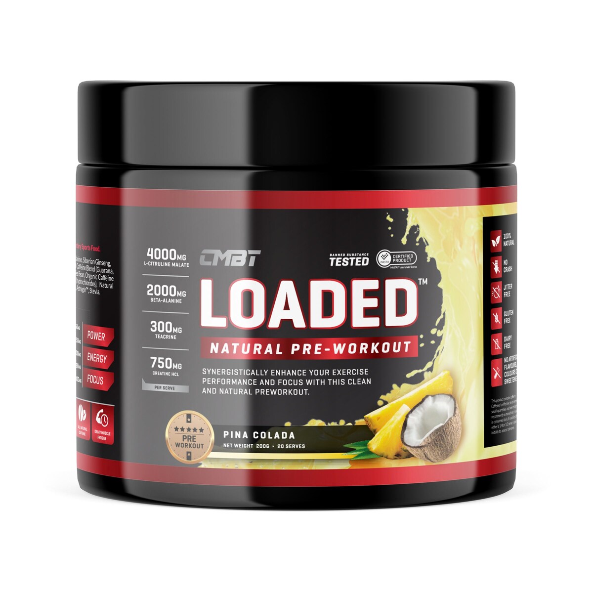 CMBT Loaded Pre-Workout Pina Colada 260g