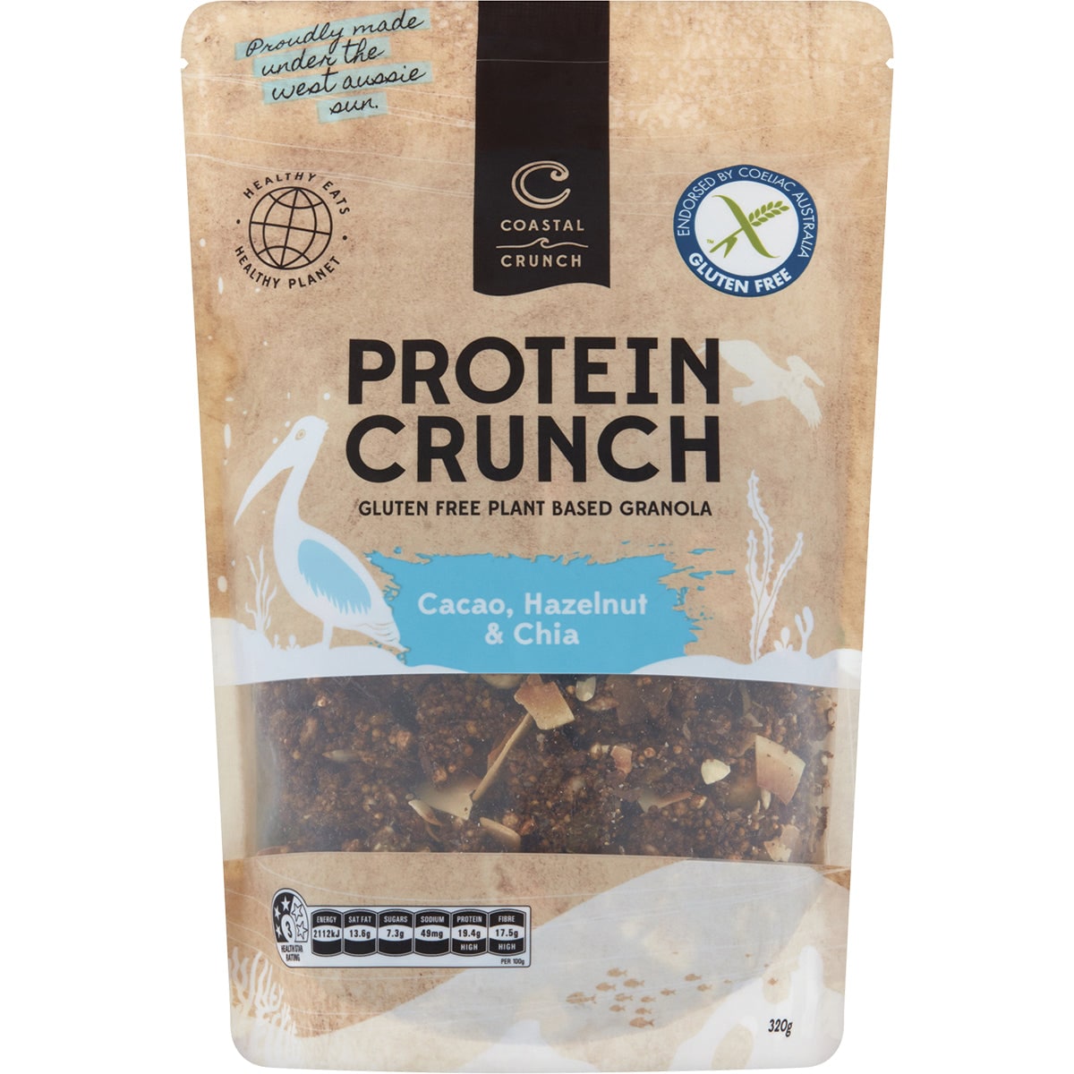 Coastal Crunch Protein Crunch Granola Cacao Hazelnut & Chia 320g