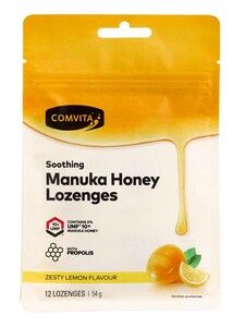 Comvita Soothing Manuka Honey Lozenges With Propolis 12 Pack