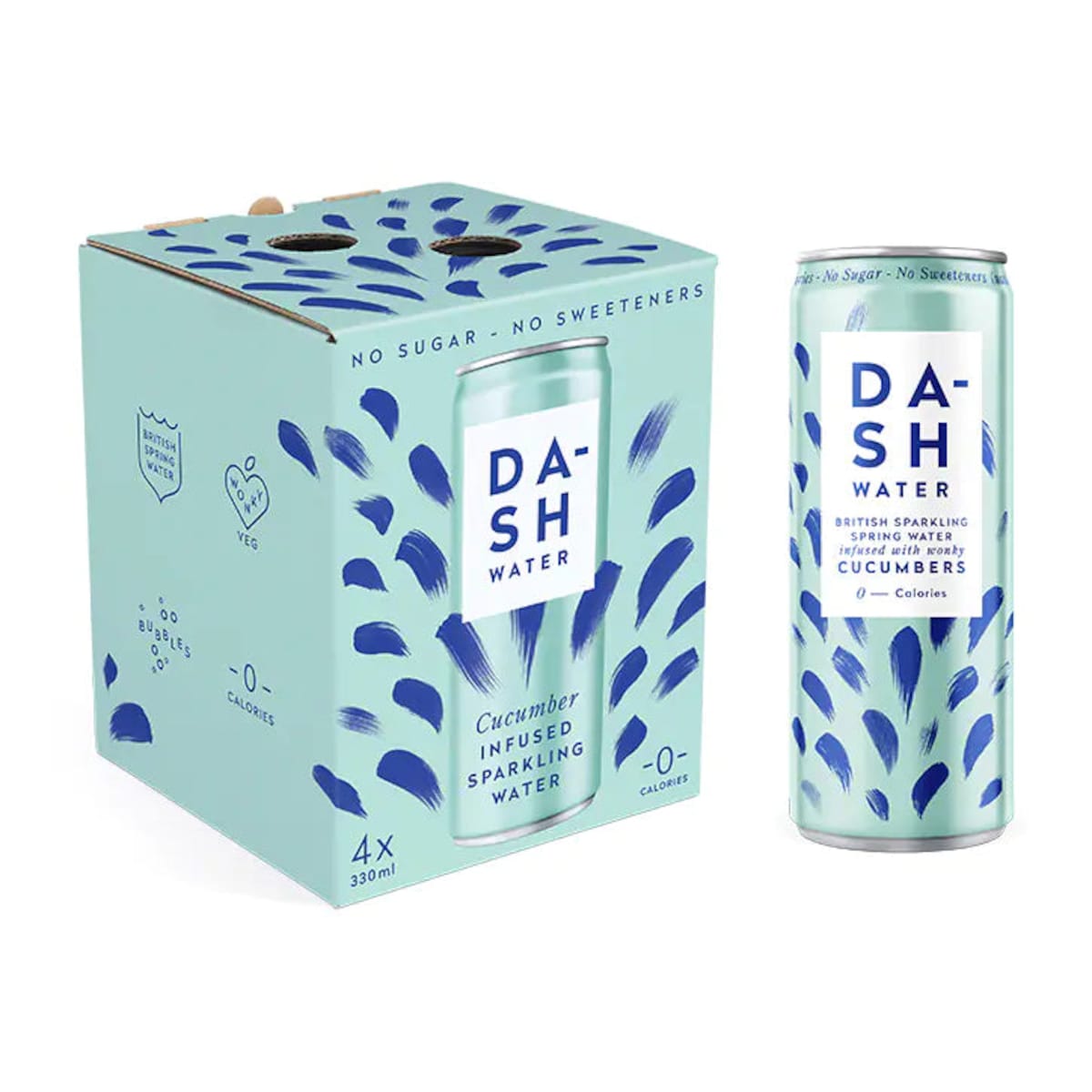 Dash Water - Cucumber Infused Sparkling Water 12 x 330ml - Case :  : Grocery