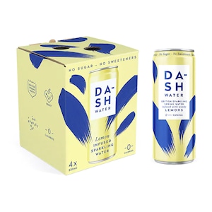 Dash Water Lemon Infused Sparkling Water 4 x 300ml