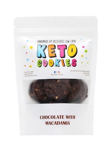 Delicous Low Carb Keto Cookies Chocolate with Macadamia 100g