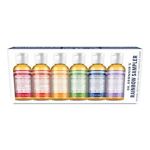 Dr Bronner's Pure Castile Soap Rainbow Sampler Pack 6 x 59ml
