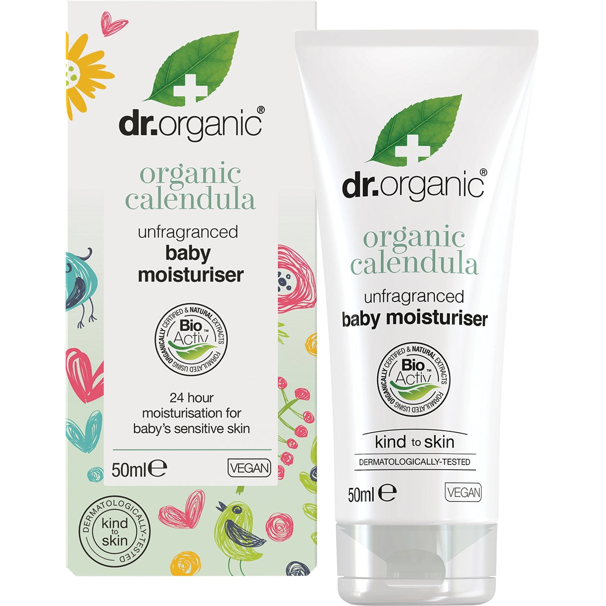 Dr Organic Organic Calendula Baby Moisturiser Fragrance Free 50ml