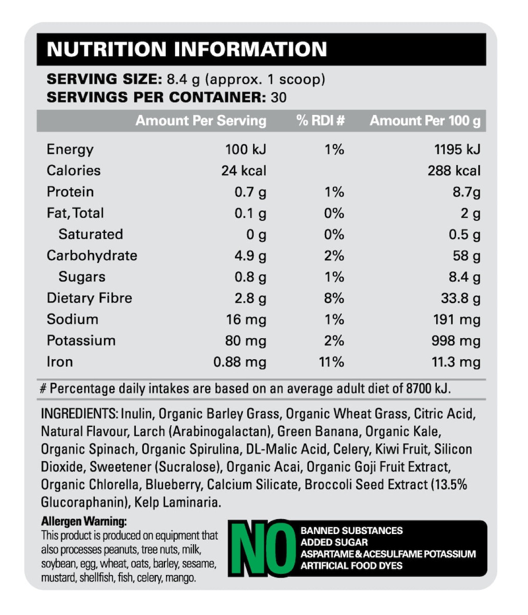 EHPlabs OxyGreens Daily Super Greens Passionfruit 246g