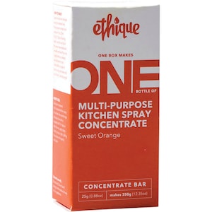 Ethique Multi-purpose Kitchen Spray Concentrate Bar Sweet Orange 25g