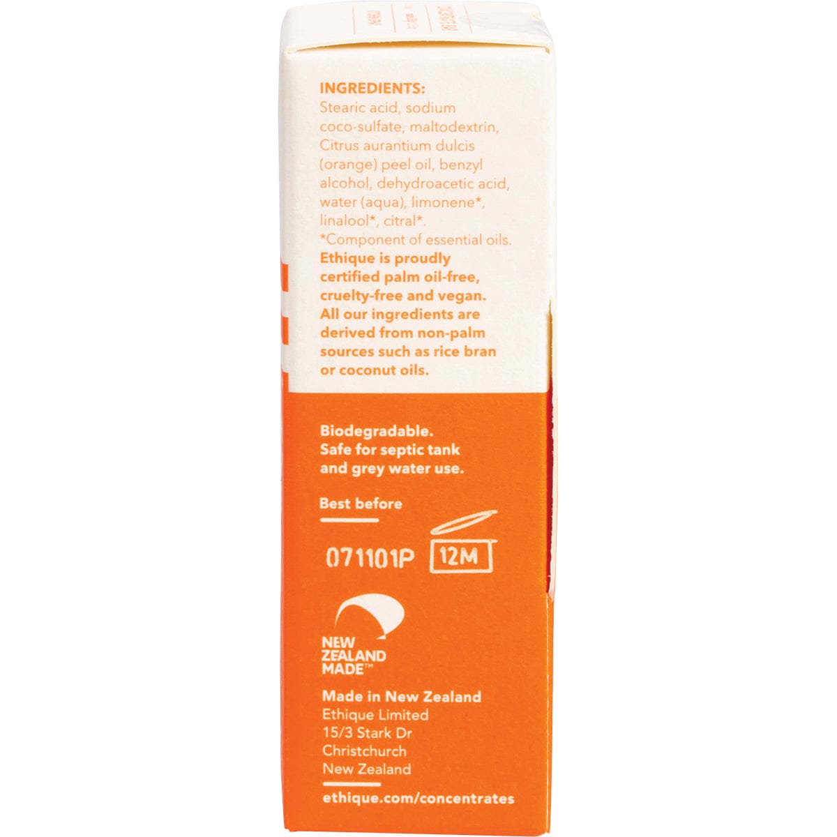 Ethique Multi-purpose Kitchen Spray Concentrate Bar Sweet Orange 25g
