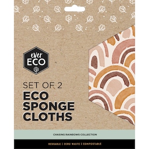 Ever Eco Sponge Cloths Chasing Rainbows Collection 2 Pack