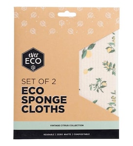 Ever Eco Eco Sponge Cloths Vintage Citrus Collection 2 Pack