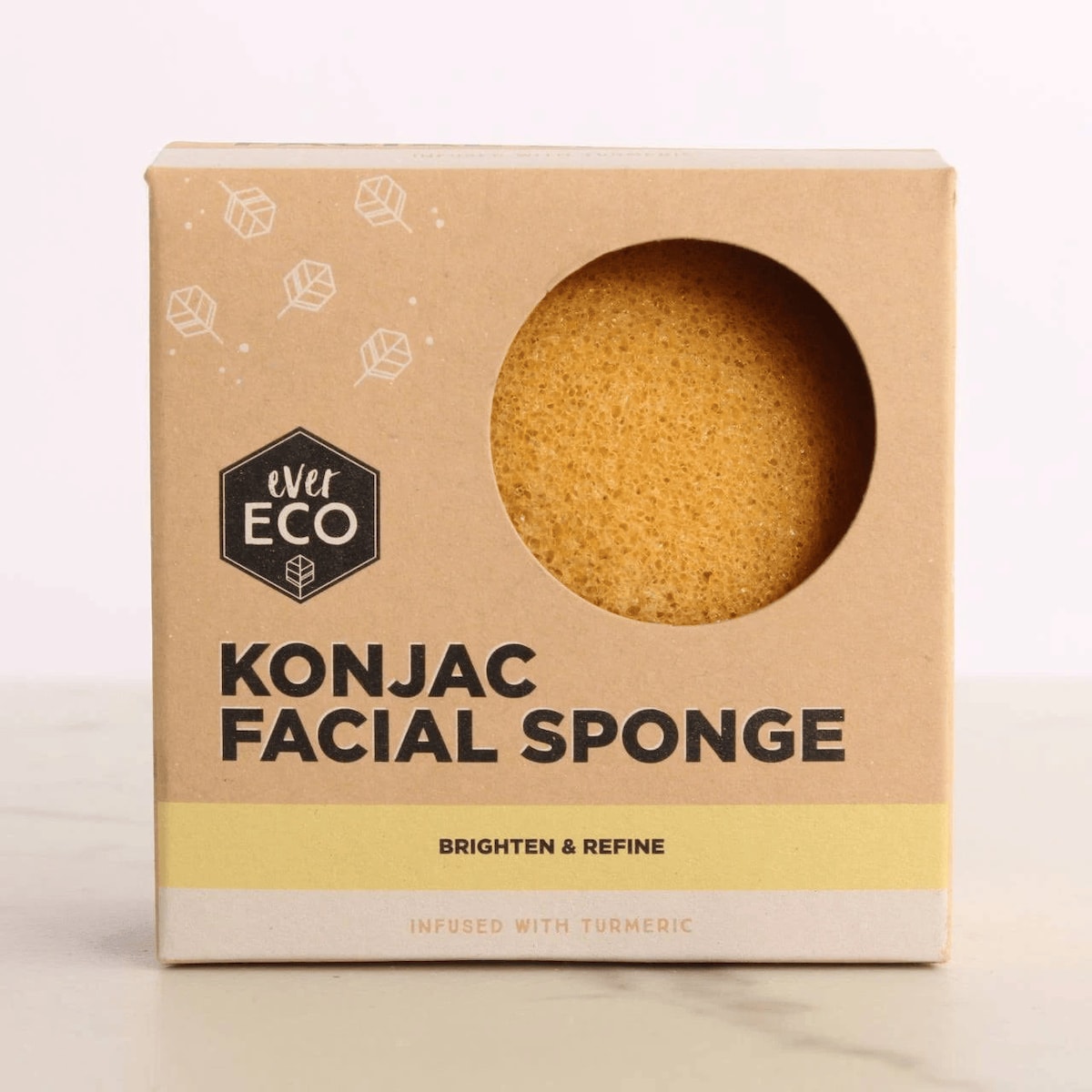 Ever Eco Konjac Facial Sponge Turmeric 1 Pack