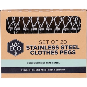 Ever Eco Stainless Steel Clothes Pegs 20 Pack
