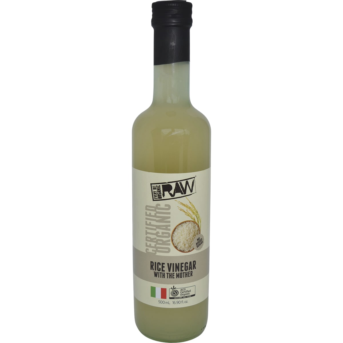 Every Bit Organic Raw Rice Wine Vinegar With The Mother 500ml