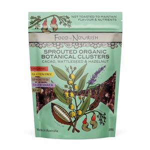Food to Nourish Sprouted Clusters Cacao Wattleseed & Hazelnut 250g