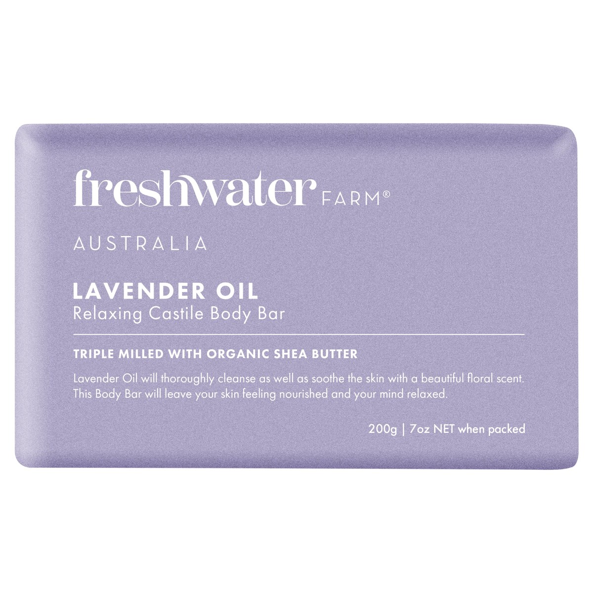 Freshwater Farm Lavender Oil Body Bar 200g